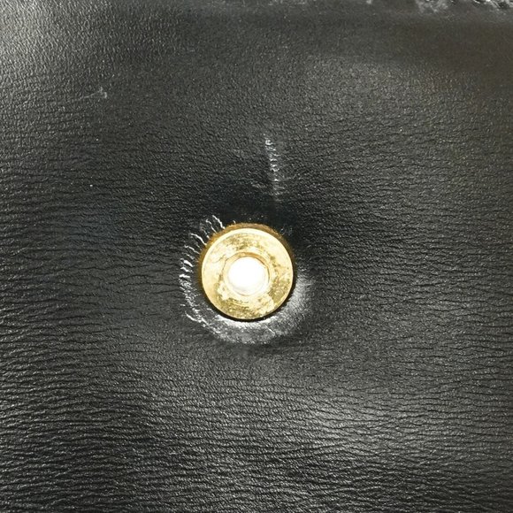 Celine Shoulder Bag Leather Black Women's - Picture 8 of 16